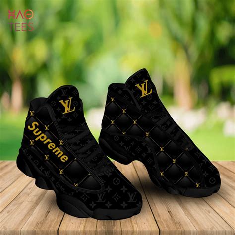 black Louis Vuitton x Supreme Shoes for Men